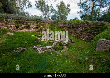 Die Antonine Bad-Komplex in Karthago, Tunesien. Stockfoto