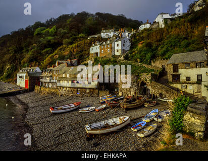 Das Fischerdorf Clovelly. Nord-Devon. England. UK Stockfoto