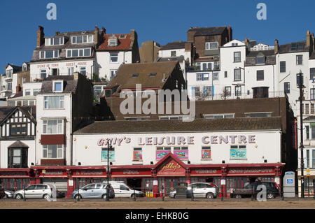 Gilly Freizeitzentrum von South Bay Strand, Strandpromenade Scarborough, North Yorkshire, UK Stockfoto