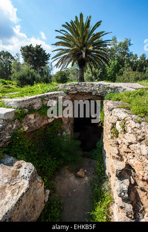 Punische Nekropole im Inneren der Antonine-Bad-Komplex an Karthago, Tunesien. Stockfoto