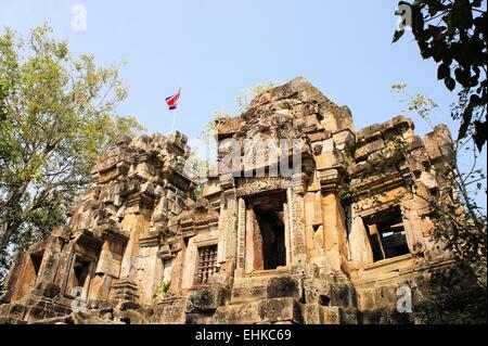 Ruinen des Tempels in der Nähe von Battambang in Kambodscha Stockfoto