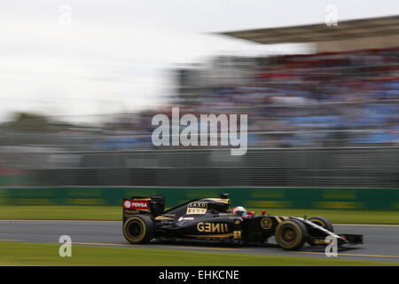 Motorsport: FIA Formel 1 Weltmeisterschaft 2015, Grand Prix von Australien, #8 Romain Grosjean (FRA, Lotus F1 Team), Stockfoto