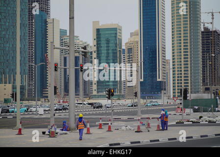 Ansicht von Dafna Bereich in Doha, Katar Stockfoto