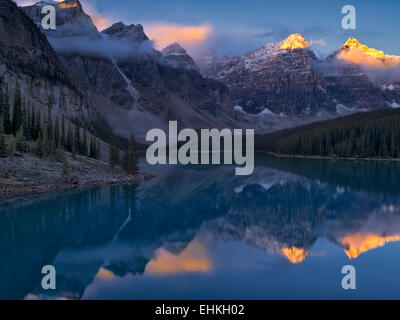 Moraine Lake. Banff Nationalpark. Alberta, Kanada. Stockfoto