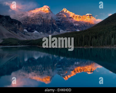 Moraine Lake. Banff Nationalpark. Alberta, Kanada. Stockfoto