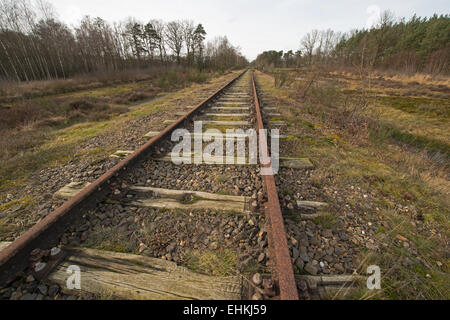 Alten Eisenbahnlinie "Borkense Kurs" in der Nähe der deutschen Grenze in der Gemeinde Winterswijk Stockfoto