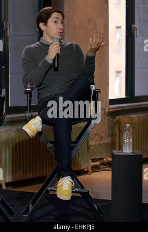 AOL BUILD Vortragsreihen mit: Justin Long wo: Manhattan, New York, Vereinigte Staaten, wann: 10 Sep 2014 Stockfoto