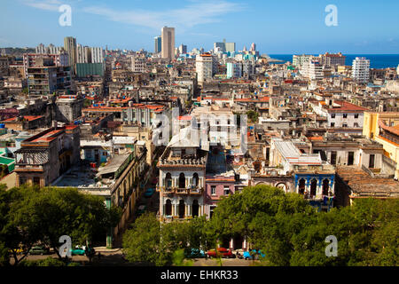 Auf dem Dach Stadtbild, Havanna, Kuba Stockfoto
