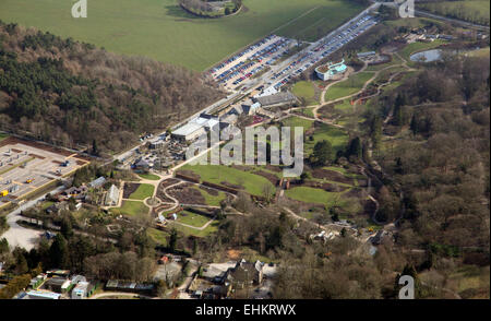 Luftaufnahme der RHS Garden Harlow Carr, Harrogate, North Yorkshire, UK Stockfoto