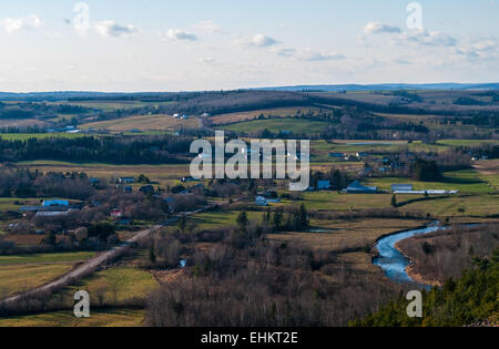 Ländliche Ackerland in New Brunswick in der Nähe von Sussex Stockfoto