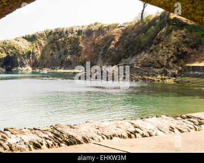 Die schöne Bucht bei Cwm yr Eglwys Stockfoto