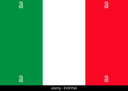 Nationalflagge der Republik Italien. Stockfoto
