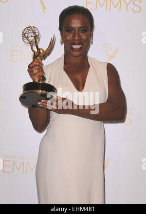 Die Fernsehakademie 2014 Creative Arts Emmy Awards auf der Nokia Theatre L.A. am 16. August 2014 in Los Angeles, Kalifornien. Mitwirkende: Uzo Aduba wo: Los Angeles, California, Vereinigte Staaten von Amerika bei: 17. August 2014 Stockfoto