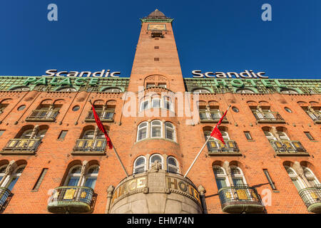 Scandic Palace Hotel auf dem Rathausplatz, radhus Pladsen, Kopenhagen, Dänemark Stockfoto