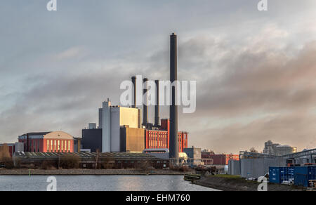 H.C. Oersted Kraftwerk in Sydhavnen - südlichen Hafen - Kopenhagen, Dänemark Stockfoto