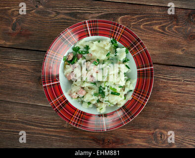 Andijvie Stamppot - traditionelle niederländische Gericht Stamppot mit Endivien, Kartoffelpüree Stockfoto