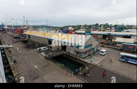 Der Hafen von Suva in Fidschi. Stockfoto