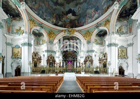 Rotunde der St. Gallen-Kathedrale, UNESCO-Weltkulturerbe, St. Gallen, Schweiz Stockfoto