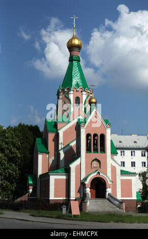 Orthodoxe Kirche St. Gorazd in Olomouc, Tschechische Republik. Die Kirche wurde entworfen und gebaut im Jahre 1939 von orthodoxen Bogen Stockfoto