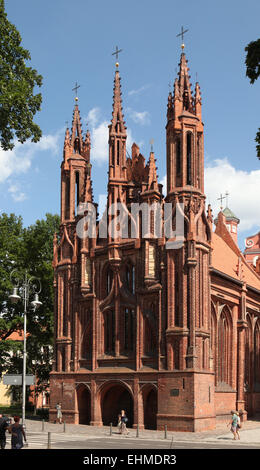 Sankt-Anna-Kirche in Vilnius, Litauen. Stockfoto