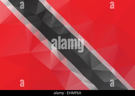 Trinidad und Tobago Flag - dreieckige polygonalen Vektormuster Stock Vektor