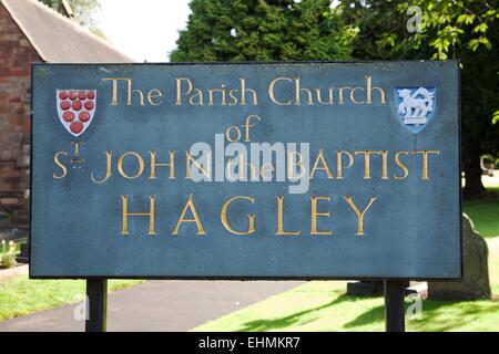 St John the Baptist Church, auf dem Gelände des Hagley Hall, West Midlands Stockfoto