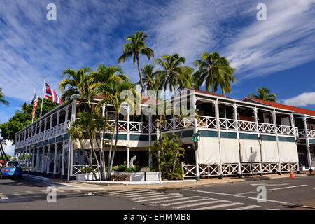 Pioneer Inn am Wharf Street, Lahaina, Maui, Hawaii, USA Stockfoto