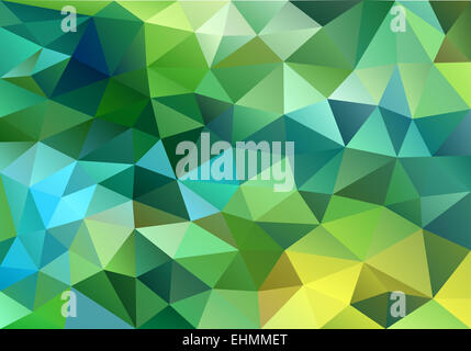abstrakte blauen und grünen low-Poly Hintergrund, Vektor-Design-element Stockfoto