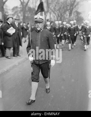 Sousa (1854-1932), US-amerikanischer Komponist und Dirigent führt der Great Lakes Navy Band um 1900. Foto-Bains News-Service Stockfoto