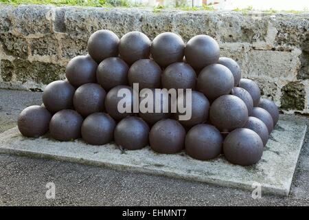 Kanonenkugeln Stockfoto