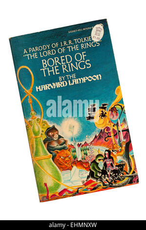 Gelangweilt von der Ringe von Harvard Lampoon, eine Parodie von der Herr der Ringe von Tolkien.  1969 veröffentlicht in den USA. Stockfoto