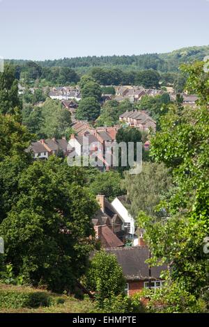 Ansicht von Kinver von Kinver Kante, Staffordshire, UK Stockfoto