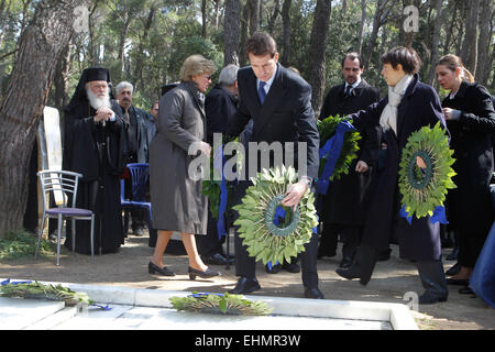 Tatoi, Griechenland. 16. März 2015. Königin ANNE-MARIE mit ...