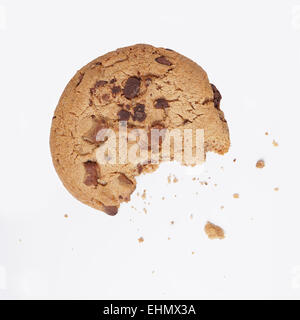 Cookie in gebissen Stockfoto