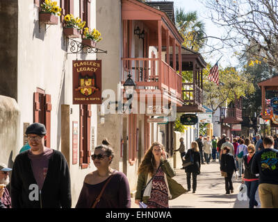 St George Street, Old Town, St. Augustine, FL, USA Stockfoto