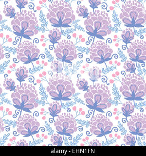 Weiche lila Blumen Musterdesign Hintergrund Stockfoto