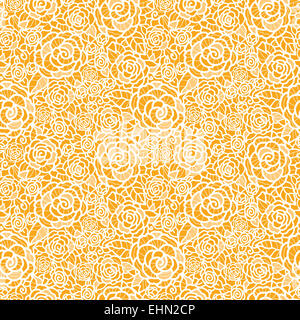 Goldene Spitze Rosen Musterdesign Hintergrund Stockfoto