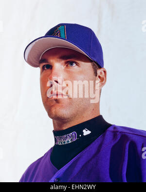 Phoenix, AZ - 28. März: Baseballspieler andy Benes in Phoenix, Arizona am 28. März 1998. Stockfoto