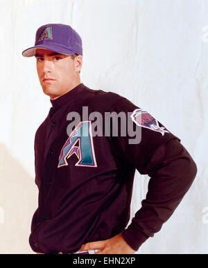 Phoenix, AZ - 28. März: Baseballspieler Travis Lee in Phoenix, Arizona am 28. März 1998. Stockfoto