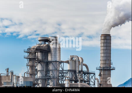 Chemische Fabrik für die Verarbeitung von Spanplatten einer Möbelfabrik Stockfoto