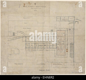 Sydney Proposed Änderungen an Immigration-Kaserne. Grundriss-Skizze, Nr. [Nummer] 1 Stockfoto