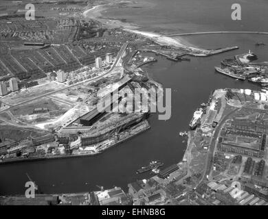 Luftbild der Werft North Sands, 1964 Stockfoto