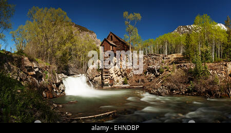 Malerische Panorama der Crystal-Mühle in Colorado Stockfoto