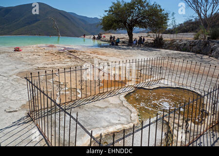 San Lorenzo Albarradas, Oaxaca, Mexiko - Hierve el Agua. Stockfoto