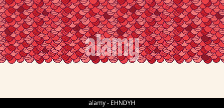 Rotes Dach Fliese horizontale Musterdesign umrandet Stockfoto