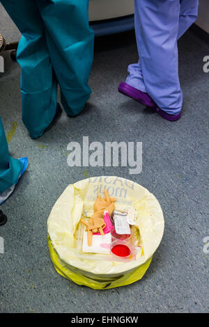 Operationssaal, Krankenhaus verschwenden, Paris, Frankreich. Stockfoto