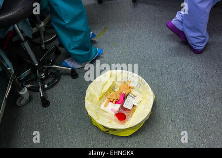 Operationssaal, Krankenhaus verschwenden, Paris, Frankreich. Stockfoto