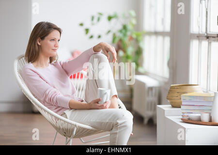 Porträt einer Frau. Stockfoto