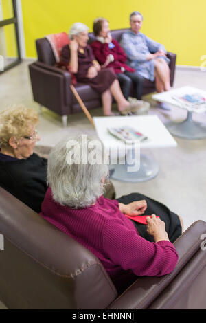 Heim für ältere Person der Alzheimer-Krankheit. Stockfoto