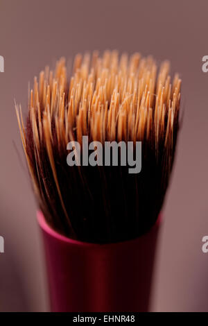 gelb schwarz Make-up Pinsel Nahaufnahme Bilder Stockfoto
